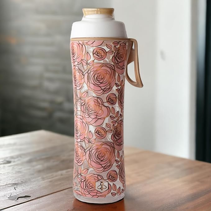 Biddlebee 24oz. BPA-Free Reusable Water Bottle with Wide-Mouth Chug Cap & Carry Handle | Perfect for Travel, Gym, School & Work | Proudly Made in USA | Cupholder Friendly, Fits in Backpack Pockets