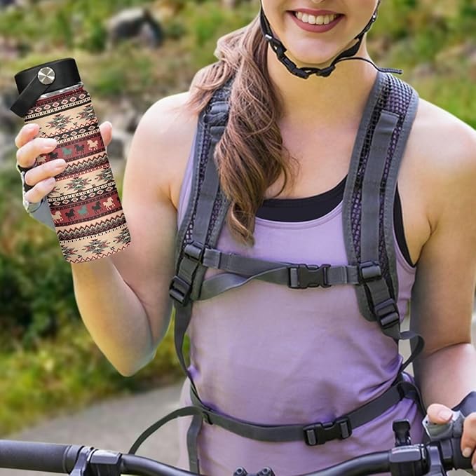 Aztec Horse Insulated Water Bottle 20 Oz for Hot Drink Wide Mouth Water Jug for Fitness, Gym and Outdoor Sports, Leak-proof