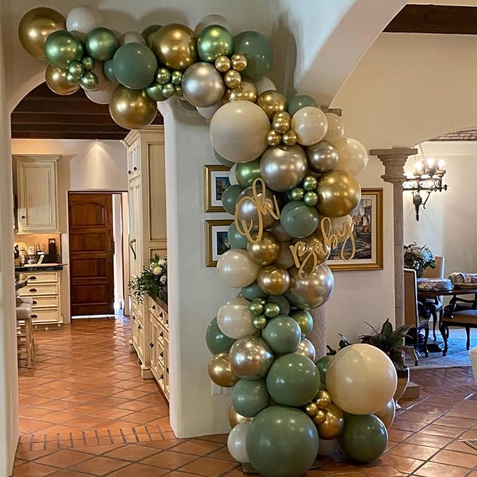 130pcs Metallic Gold Balloons Different Sizes 18" 12" 10" 5" Party Latex Balloons for Birthday Graduation Baby Shower Wedding Anniversary New Year Party Decorations