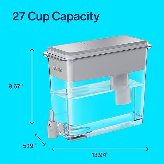 Brita UltraMax Large Water Dispenser With Standard Filter, BPA-Free, Replaces 1,800 Plastic Water Bottles a Year, Lasts Two Months or 40 Gallons, Includes 1 Filter, Kitchen Accessories, Large - 27-Cup