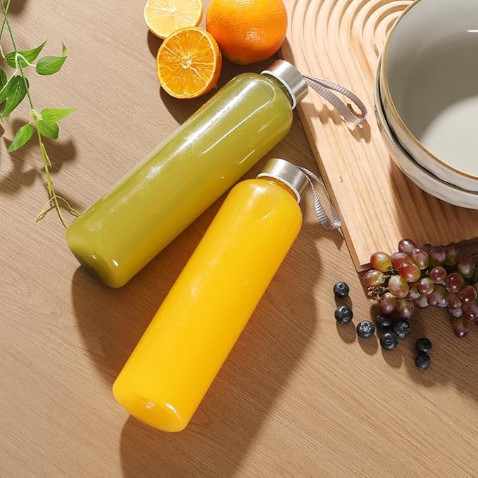 27 Oz Water Bottle Clear Plastic bottles Reusable Leak-Proof Seal Bottle with Stainless Steel Lids and Cleaning Brush for Fitness,Sports,Travel (8)