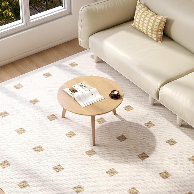 100% Solid Oak Wood Mini Coffee Table, Round Living Room Table Side Table w/Solid Wood Legs, Walnut Mid Century Sturdy Tables for Bedroom Balcony Living Room (23.62" D x 13.78" H)