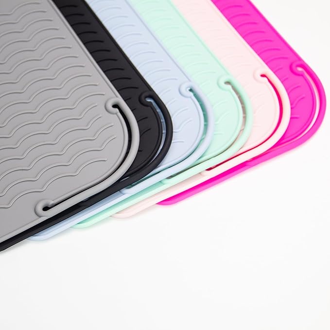 ANGENIL Heat-Resistant Silicone Mat for Hair Irons, 9 x 6.5 inch, Protecting Your Counter Safely