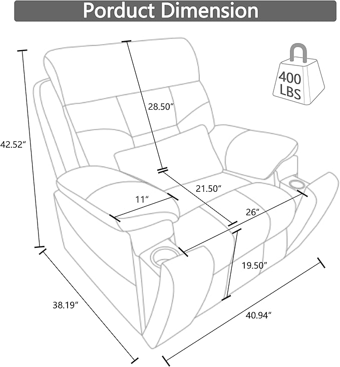 4 OKIN Motor Power Lay Flat Lift Recliner Chair for Elderly Adults Oversized Recliners with Massage Heat, Adjustable Head-Back-Lumbar-Leg-Support, Extended Footrest, 2 Cup Holders