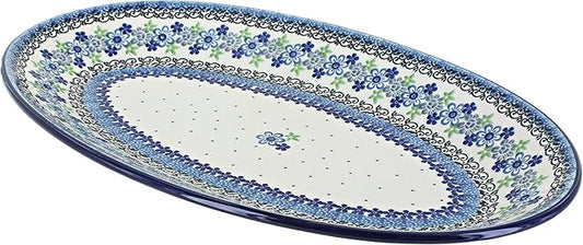Blue Rose Polish Pottery Eliza Oval Platter