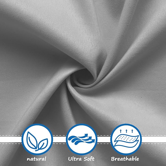 Bassinet Sheet for Baby Boy Girl 2 Pack Fitted Bassinet Sheet Set Universal Microfiber Soft Cradle Sheets for Oval Rectangle and Hourglass Bassinet Mattress, Grey and White