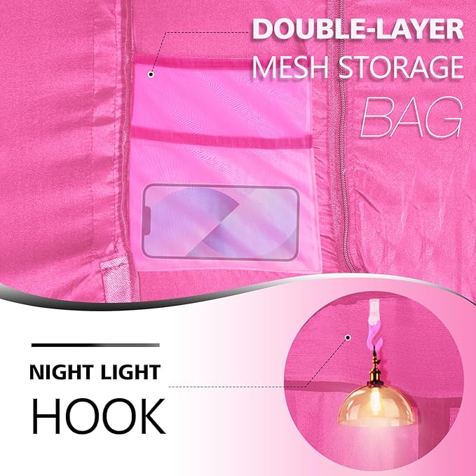 Bed Tent Bed Canopy King Size Tents for Adult and Kids- Portable Dream Tent Indoor Sleeping Tents 70% Blackout with 3 Doors Breathable Big Space Tents