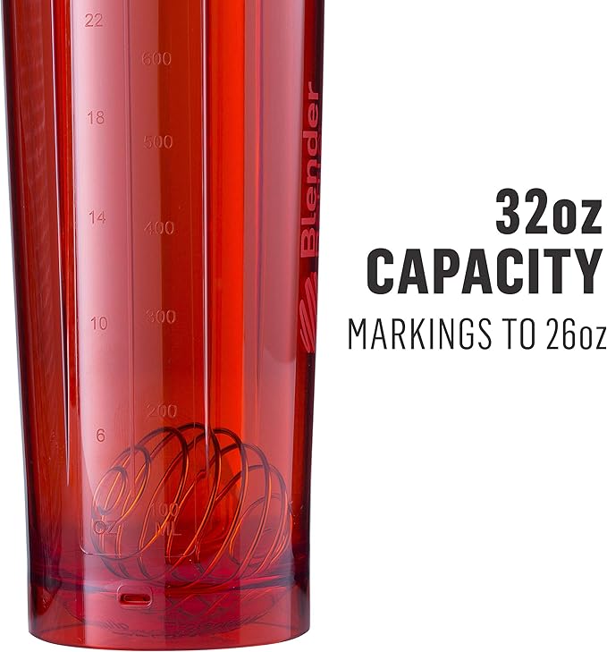 BlenderBottle Shaker Bottle Pro Series Perfect for Protein Shakes and Pre Workout, 32-Ounce (Black) and 24-Ounce (Black)