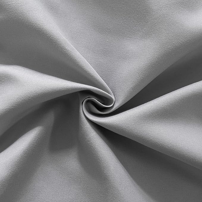 Bed Skirt Twin Size Ruffled Bed Skirt with Split Corners, 16 Inch Drop Dust Ruffle Bed Skirt with Platform, Light Gray, Twin - 16" Drop