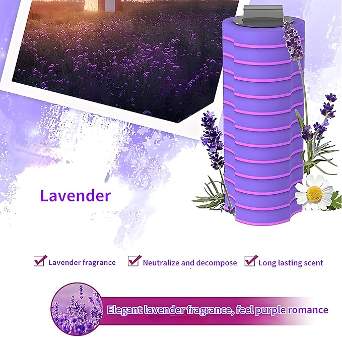 56 Count Toilet Bowl Wand Refills, KIRIKIT Wall-Mounted Disposable Toilet Cleaner Brush Heads for Bathroom Toilet Scrubber Cleaning Accessories, Lavender, Lemon, Ocean