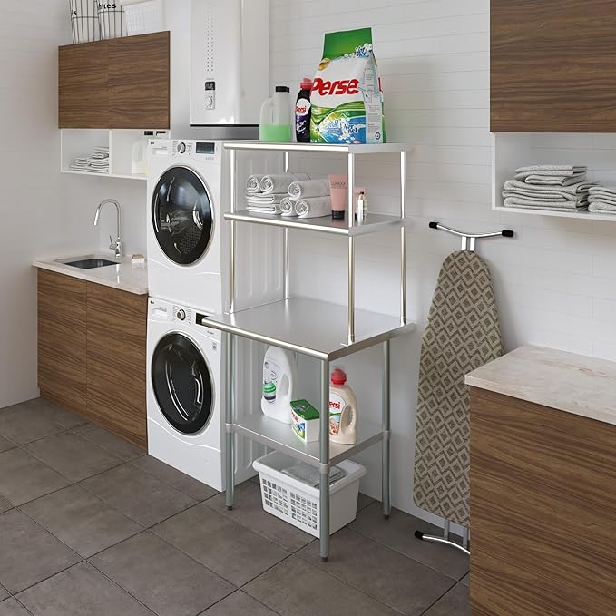 AmGood Double OverShelf Stainless Steel NSF - Many (30" Long x 18" Deep)