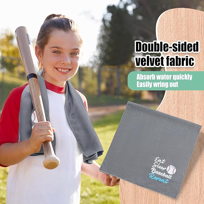 4 Pcs Baseball Gift Set Baseball Drawstring Bag Baseball Stuff, Silicone Water Bottle, Quick Dry Towel, Socks for Training Sports Accessories