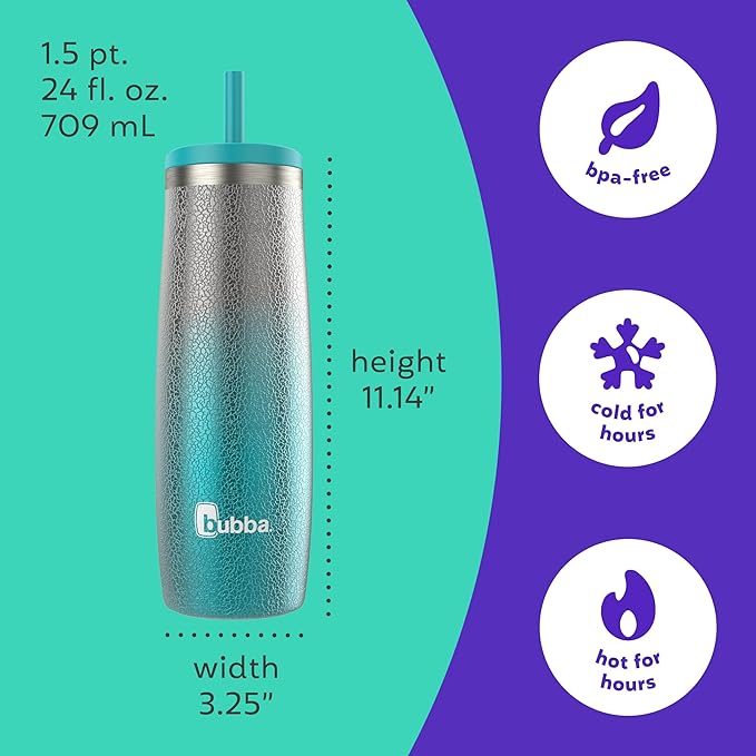 Bubba 24 oz Radiant Tumbler Without Case, Scuba Crystalized Ombre