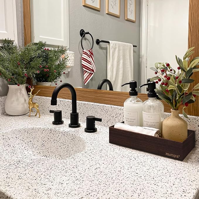 Bamboo Drawer Organizer - Kitchen Utensil Organizer Silverware Tray Cutlery Holder，Office Desk Supplies and Accessories,5.9 * 3 * 2.6,Nut-brown