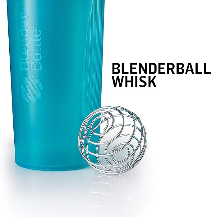 BlenderBottle Classic Loop Top Shaker Bottle, 28oz, Clear/Blue