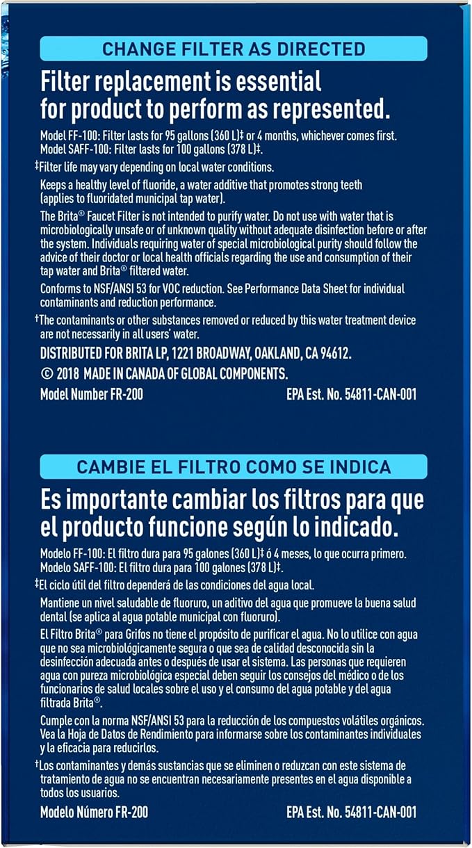 Brita Faucet Mount System Replacement Filter, Reduces 99% of Lead, Made Without BPA, White, 3 Count