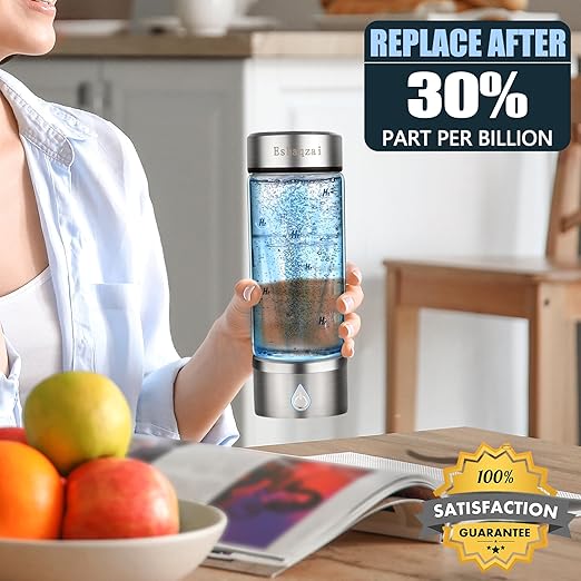 2024 Hydrogen Water Bottle Generator with 3-Minute Rapid Electrolysis Portable Hydrogen Rich Water Maker with PEM & SPE Technology Ionized Water Generator for Enhancing Water Quality