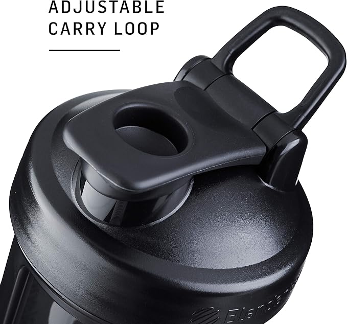 BlenderBottle Classic V2 Shaker Bottle Perfect for Protein Shakes and Pre Workout, 20-Ounce, Black