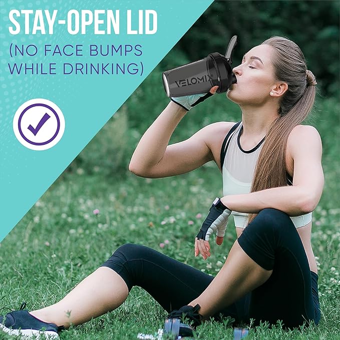 '-6 PACK- 20 OZ Protein Shaker Bottles for Protein Mixes, Shaker Cups for Protein Shakes, Small Shaker Bottle Pack, Shaker Cup, Shakers for protein Shakes (20 OZ - 6 PACK BLACK)