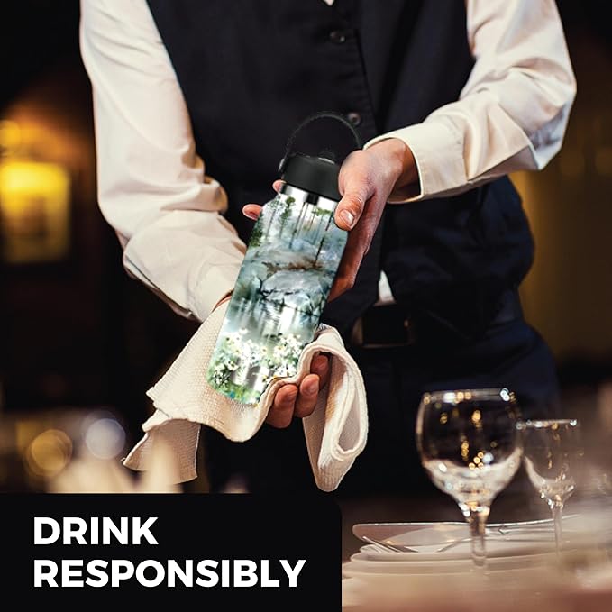 32oz Stainless Steel Sports Water Bottle with Straw Lid - Leak-Proof, Durable Design for Hydration on the Go During Workouts, Travel & Outdoor Activities, Large