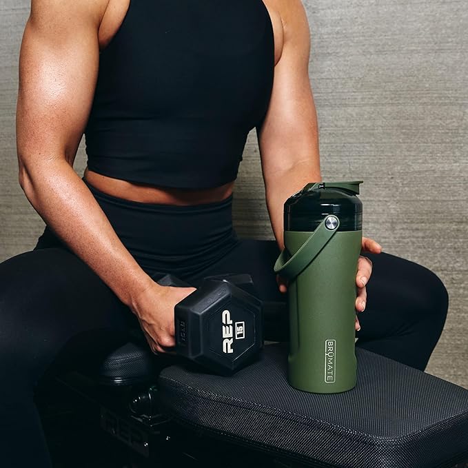 BrüMate MultiShaker Blender Shaker Bottle | 100% Leakproof Insulated Stainless Steel Shaker Bottle | Protein Shaker Bottle, and Pre Workout Bottle for the Gym | 26oz (Prickly Pear)