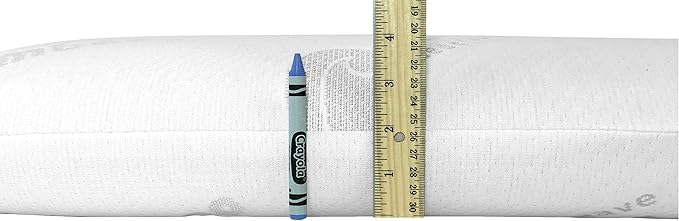 Bluewave Bedding Slim Gel Memory Foam Pillow for Stomach, Back and Side Sleepers - Therapeutic Design for Spinal Alignment, Better Breathing and Enhanced Sleeping (4-Inches Height, Standard)