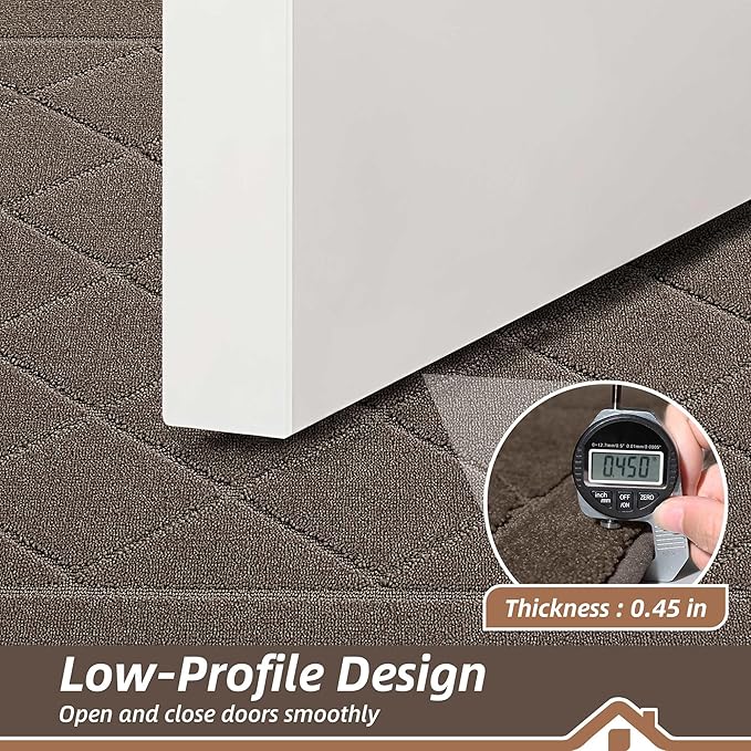 BEQHAUSE Dirt Trapper Door Mat 32" x 48", Doormat Non-Slip Entryway Rugs Washable, Dog Door Mat Stain Resistant and Absorbent Welcome Floor Mat for Front Back Door, Muddy Wet Shoes & Paws, Light Brown