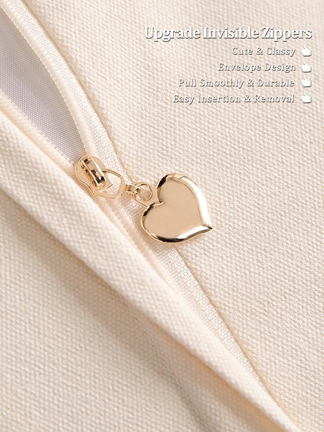 Boho Chenille Tufted Couch Throw Pillow Covers 18x18 Inch Set of 2 Farmhouse Striped Decorative Pillow Covers Accent Neutral Square Pillowcase Blue Cushion Covers for Livingroom Sofa Bed