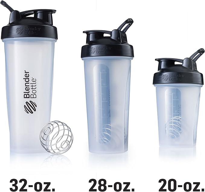 BlenderBottle Classic Shaker Bottle Perfect for Protein Shakes and Pre Workout, 20-Ounce, Coral