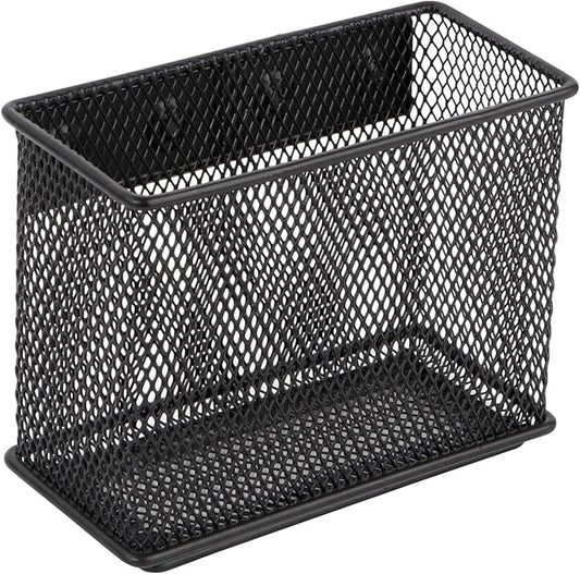 4.5'' × 2.2'' × 3.5'' Magnetic Basket for Whiteboard Black Magnetic Basket for fridge, Magnetic Locker Organizer Holder with 4 Strong Magnets, Magnetic Holder for Refrigerator Locker,
