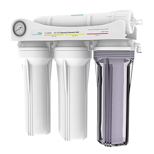 Aquatic Life 150 GPD Hydroponic Reverse Osmosis Filter System RO Water Filtration Unit, High Efficiency