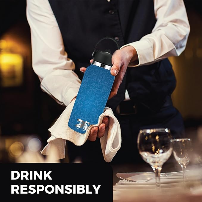 32oz Stainless Steel Sports Water Bottle with Straw Lid - Leak-Proof, Durable Design for Hydration on the Go During Workouts, Travel & Outdoor Activities, Large, Blod Blue