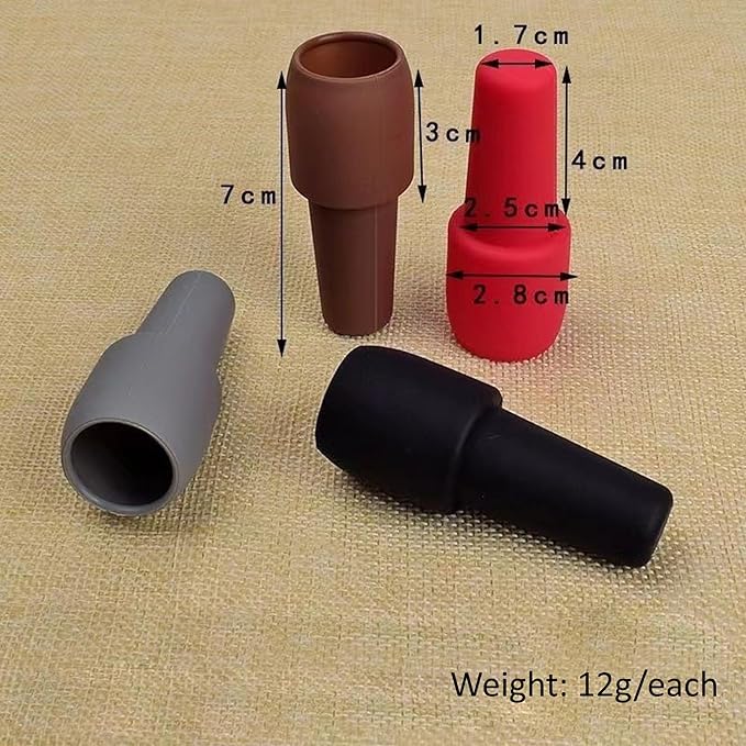 6 Pcs Silicone Wine Stopper, Reusable Wine Stoppers, Wine Bottle Cover Caps to Keep Wine Fresh, for Wine Bottles Beer Beverage Champagne Bottle Sealer