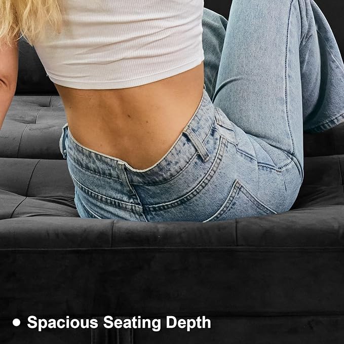 Belffin Modular Sectional Sleeper Sofa with Pull Out Bed Velvet Convertible U Shaped Sectional Sofa Couch with Storage Chaises for Living Room Grey