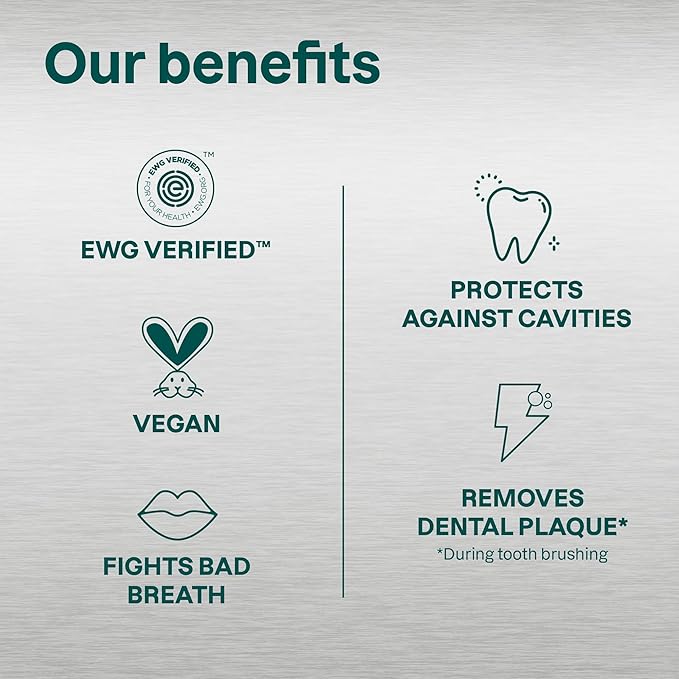 ATTITUDE Complete Care Toothpaste with Fluoride, Spearmint Flavor, Vegan & Cruelty-Free, Sugar-Free, Plant & Mineral-Based Ingredients, Clean Oral Care, 4.2 Oz