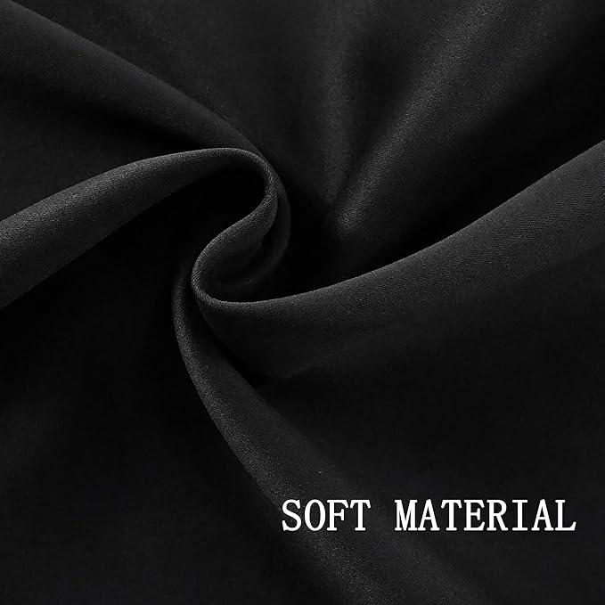 Black Valances Extra Wide for Windows for Kitchen Blackout Thermal Insulated Curtain Valance for Bathroom/Office Short Straight Drape Valance for Bedroom Kids Room 70W x18L 1 Panel