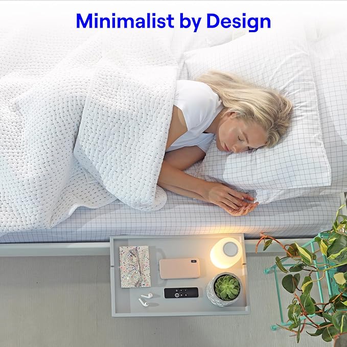 BedShelfie Bedside Shelf for Bunk Bed & Top Bunk, College Dorm Room & Loft Nightstand, Floating Bed Side Table Tray Storage - Original White Wood