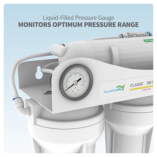 Aquatic Life 150 GPD Hydroponic Reverse Osmosis Filter System RO Water Filtration Unit, High Efficiency