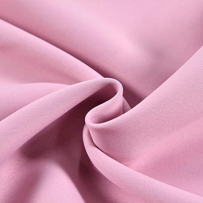 Baby Pink Extra Wide Valance for Windows 100x18 Inch Solid Thermal Insulated Blackout Rod Pocket Kitchen Short Curtain Toppers Extra Wide Valance for Bathroom Living Room 1 Panel