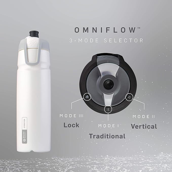 BlenderBottle Hydration Halex Squeeze Water Bottle with Straw, 22-Ounce, Red