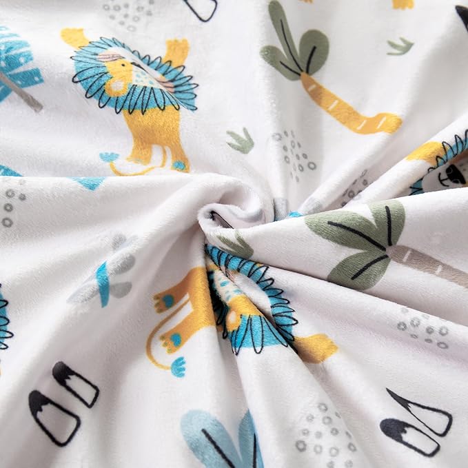 Baby Blanket for Boys Girls Super Soft Blanket,Fluffy Warm Lightweight Baby Receiving Blankets,Double Layer with Dotted Backing for Toddler Nursery (Lion, 30 * 40inch)