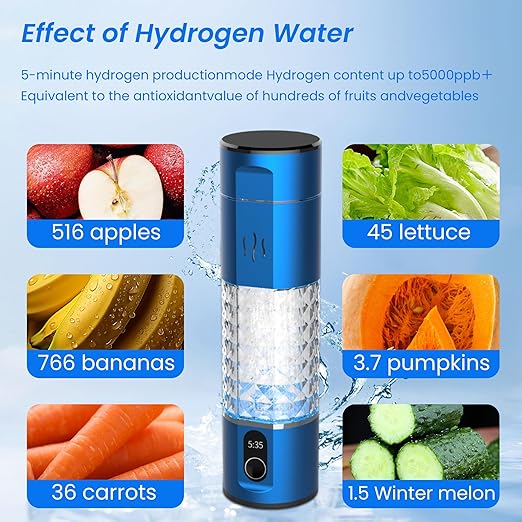 290ml Hydrogen Water Bottles 5000 BBP Hydrogen Water Bottle Generator 5min Quick Electr Portable Hydrogen Water Bottle Ionizer