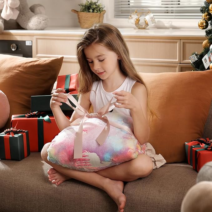 BORORO Unicorn Gifts for Girls Glow in The Dark Blanket 3 4 5 6 7 8 9 10 Year Old Unicorns Blanket Girl Gifts Unicorn Toys Age 6-8 Birthday Gifts