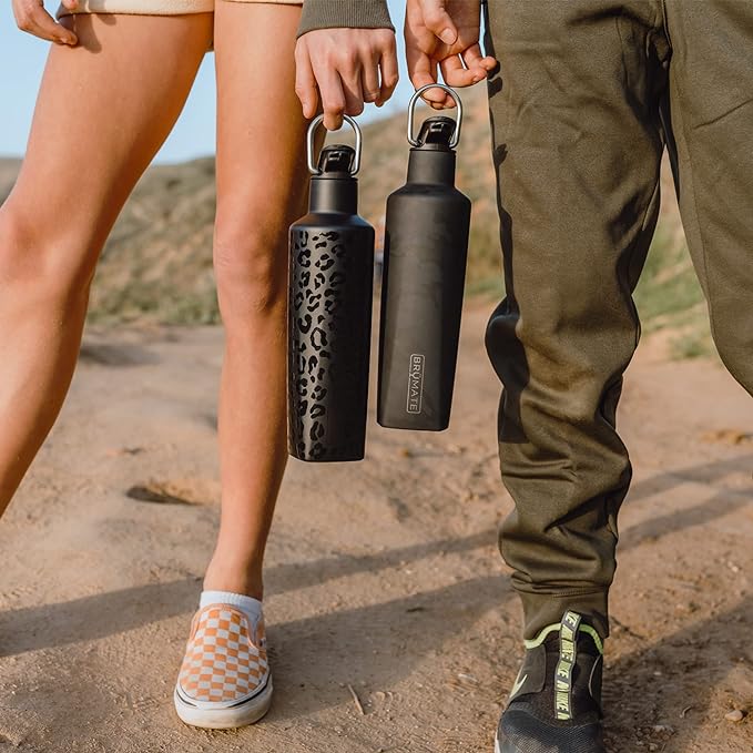 BrüMate ReHydration Mini Kids Water Bottle | 100% Leakproof Insulated Water Bottle for Kids with Straw | Stainless Steel Water Canteen | Perfect Kids Water Bottle for School | 16oz (Carrara)