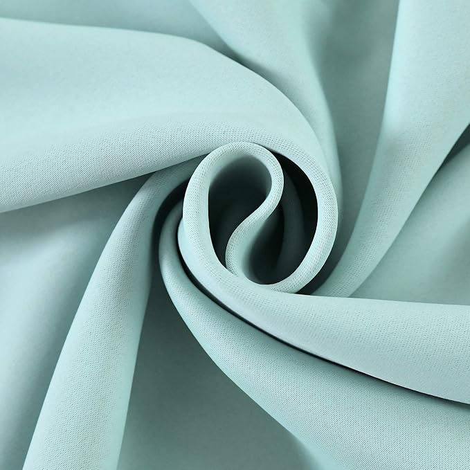 Aqua Valance for Windows 60x18 Inch Solid Thermal Insulated Blackout Rod Pocket Kitchen Short Curtain Toppers Valance for Bathroom Living Room 1 Panel