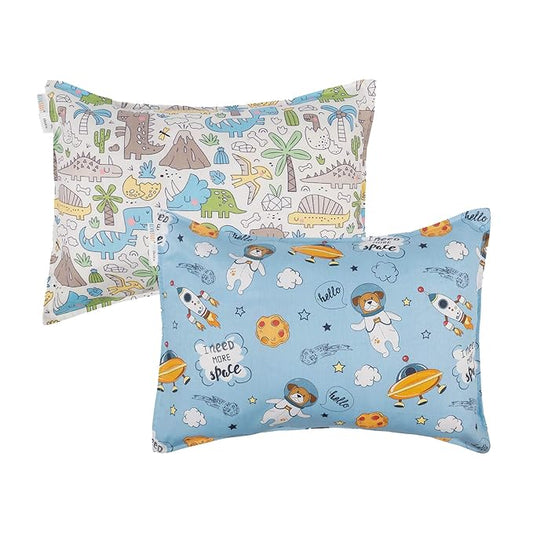 ALVABABY Toddler Pillowcases Fit 13x 18,14x 19 Kids Pillow Cotton Baby Pillow Cover Envelope Pillow Cover for Boys Girls 2 Pieces of Pillowcase Sets