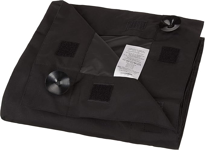 Amazon Basics Portable Blackout Curtain Shade with Suction Cups, 50" W x 78"L, 1-Pack, Black