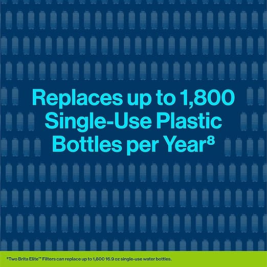 Brita Everyday Elite Water Filter Pitcher with SmartLight Filter Change Indicator, BPA-Free, Reduces 99% of Lead, Lasts Six Months, Includes 1 Filter, Large - 10-Cup, White