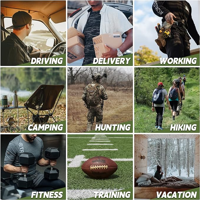 64 Oz Water Bottle with Sleeve - Military Green Half Gallon Insulated Water Jug with Handle - Stainless Steel Sports Bottle for Gym Workout Hiking Camo Black Pouch