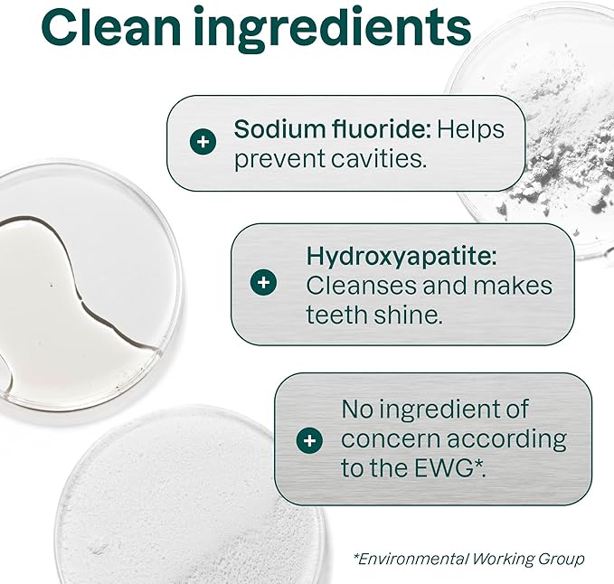 ATTITUDE Toothpaste with Fluoride, Prevents Tooth Decay and Cavities, Vegan, Cruelty-Free and Sugar-Free, Whitening, Peppermint, 4.2 Oz (Pack of 2)